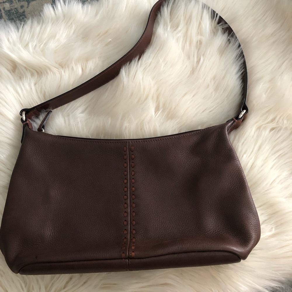 Vintage Brown Leather Handbag | Fossil